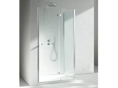 SINTESI SN+SG - Corner custom tempered glass shower cabin by VISMARAVETRO