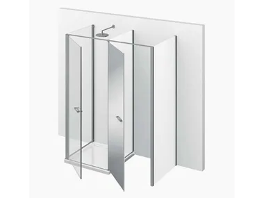 TWIN T33 - Shower cabin with storage container by VISMARAVETRO