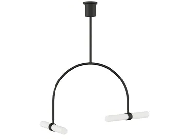 CALUMN - 2-Light Wide Chandelier in Nightshade Black by Visual Comfort Europe