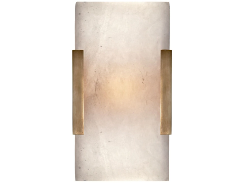 COVET WIDE CLIP BATH SCONCE - Alabaster wall light for bathroom by Visual Comfort Europe