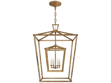 DARLANA LARGE DOUBLE CAGE LANTERN - Iron pendant lamp by Visual Comfort Europe