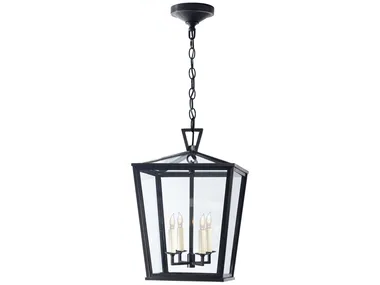 DARLANA SMALL HANGING LANTERN - Metal and glass outdoor pendant lamp by Visual Comfort Europe