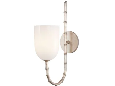 EDGEMERE - Wall Light in Burnished Silver Leaf with White Glas by Visual Comfort Europe