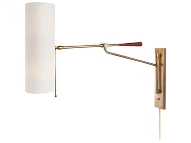 FRANKFORT - Articulating Wall Light in Hand-Rubbed Antique Brass by Visual Comfort Europe