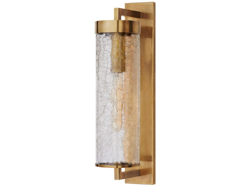 LIAISON LARGE BRACKETED OUTDOOR - Metal and crackle glass Outdoor wall Lamp by Visual Comfort Europe