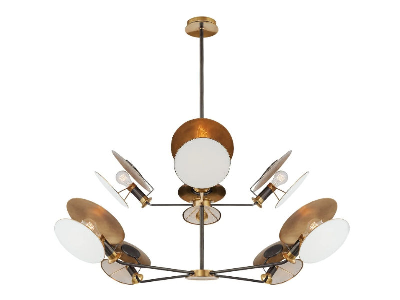 OSIRIS - Large Reflector Chandelier in Bronze and Hand-Rubbed by Visual Comfort Europe