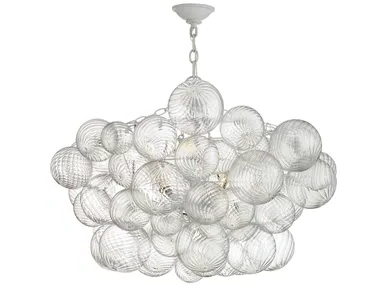 TALIA - Large Chandelier in Plaster White and Clear Glass by Visual Comfort Europe