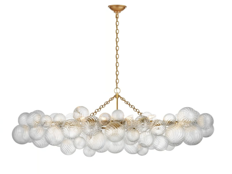 Talia - Large Linear Chandelier in Plaster White with Clear Glass by Visual Comfort Europe