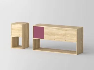 CAVUS - Solid wood sideboard with doors by Vitamin Design