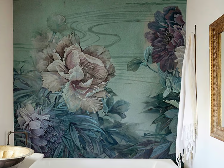 FLORALIA - Glass-fibre bathroom wallpaper by Wall&decò