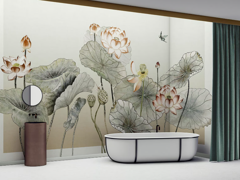YOKOHAMA - Oriental wallpaper, PVC free, eco-friendly, washable by WallPepper®/Group