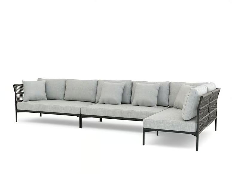LONGSHORE - Sectional aluminium garden sofa by Walters