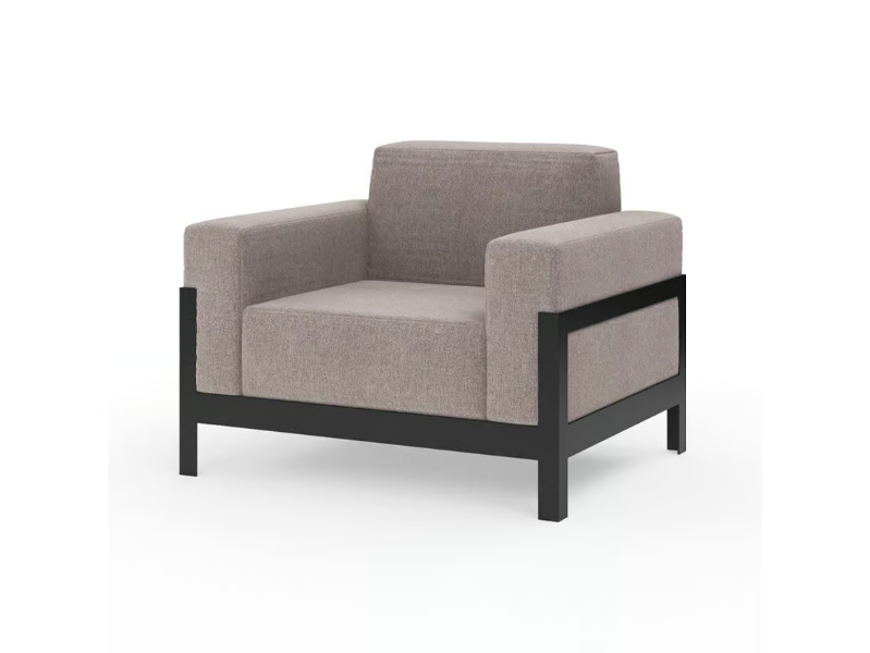 MORE COMFORT - Fabric garden armchair with armrests by Walters