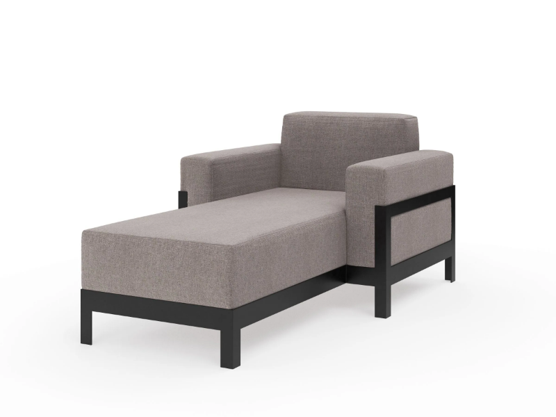 MORE COMFORT - Fabric sun lounger / chaise longue by Walters