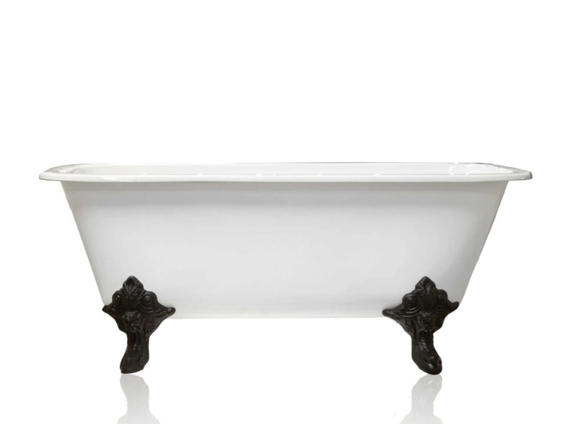 EDWARDIAN CONCORDIA - Freestanding oval cast iron bathtub by WatermarkFixtures