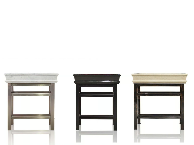 JORDAN - Floor-standing stainless steel vanity unit by WatermarkFixtures