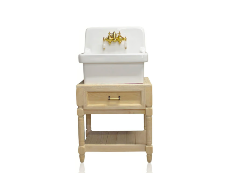 RICHLAND - Single floor-standing wooden vanity unit by WatermarkFixtures