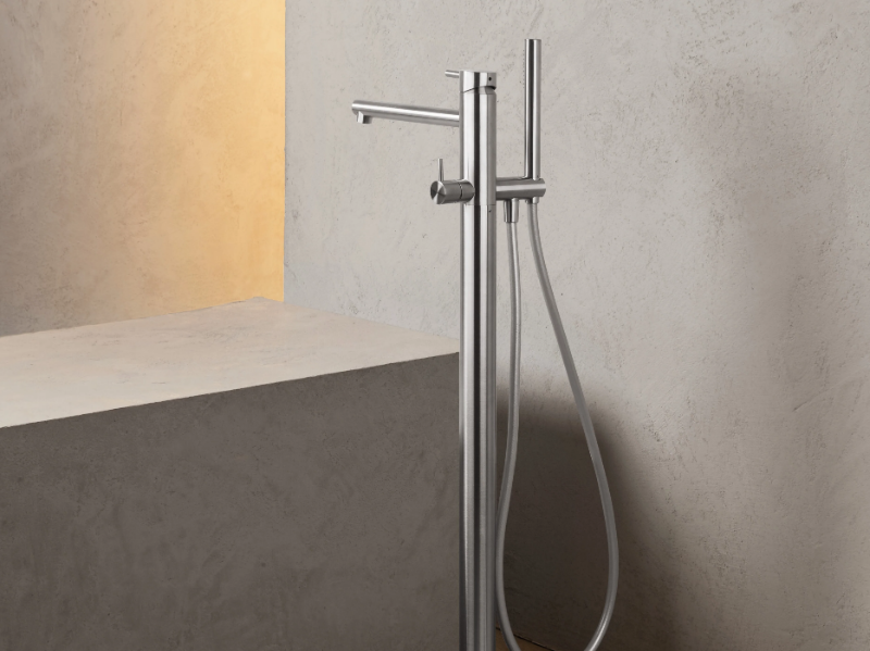 FLOW.ERS 410.00.330 - Floor standing bathtub mixer with hand shower by WEISS-STERN
