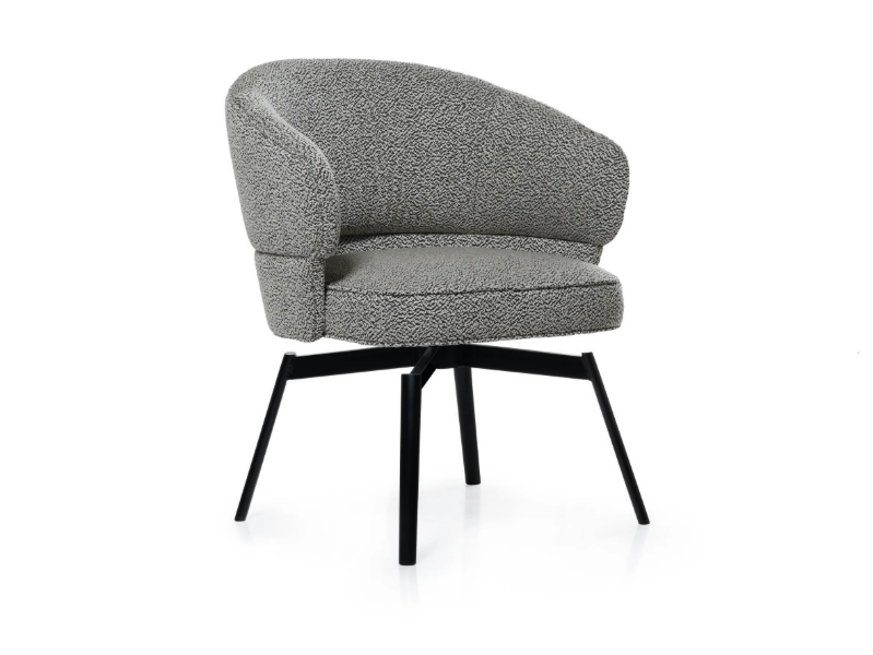 MORTON - Swivel upholstered fabric chair with armrests by Wittmann
