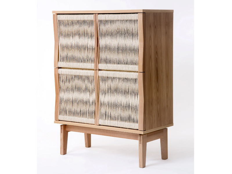 LILLA ATELJEN - Wood veneer highboard with doors by Woodman