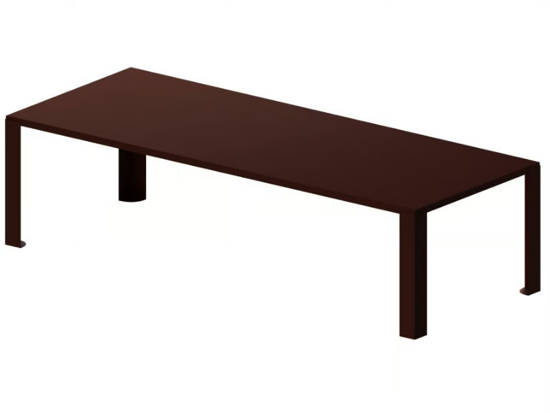 BIG IRONY OUTDOOR - Rectangular painted metal garden table by Zeus