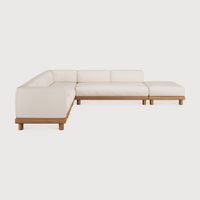 Monocle outdoor modular sofa set - Natural, White - 332 x 249 x 72 cm (10S22221)
