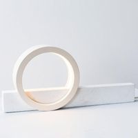 Composition Table Light in White Marble