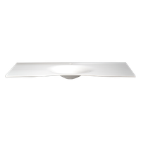 Lavabo Flat122 Centro Bianco con Staffa