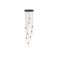 Large Black Canopy With 9 Pendants and 9 Sphere IV Bulbs