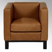 Bella armchair, 74x72x7o cm with leather Santa Fe