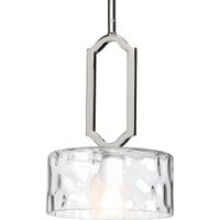 Caress Collection One-Light Clear Water Glass Mini-Pendants Light