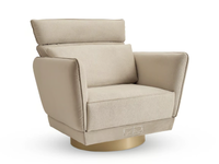 ROBERTO BARNINI - Swivel fabric armchair with armrests _ Barnini Oseo