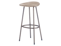 PEBBLE - Steel and wood bar stool _ BassamFellows