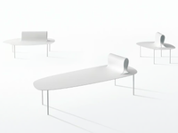 SOFTER THAN STEEL - Plate bench with back _ Desalto