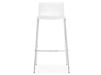 KIMBOX - High leather stool with back _ Kastel