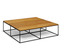 LOG - Square steel and wood coffee table _ Linteloo
