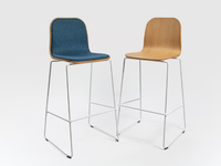 JANE - Sled base barstool with footrest _ Liqui Contracts