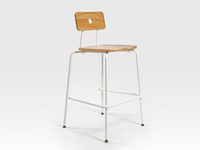 MILNE - Stackable steel and wood barstool _ Liqui Contracts