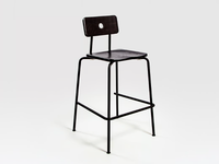 MILNE - Stackable steel and wood barstool _ Liqui Contracts