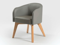 SALMA - Upholstered leather chair with armrests _ Liqui Contracts