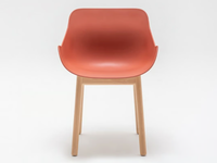 BALTIC BASIC - Polypropylene chair with wooden base and armrests _ mdd
