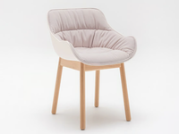 BALTIC SOFT - Fabric chair with wooden base and armrests _ mdd