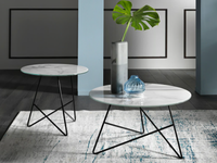 ERMIONE - Round glass-marble coffee table _ MEMEDESIGN