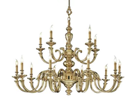 AMOS 260/10+5 - Polished Brass chandelier _ Possoni Illuminazione
