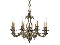 CAESAR 798/8 - Antique Brass chandelier _ Possoni Illuminazione