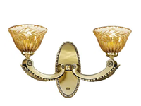 EDEN 265/A2 - Antique Brass wall lamp with ambra crystal _ Possoni Illuminazione