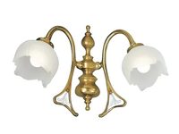 LIBERTY 1400/A2 - Polish brass wall light with glass _ Possoni Illuminazione