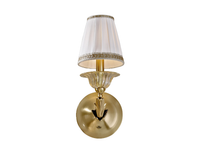 LUCILLA 550/A1 - Antique brass wall light with crystal and shade _ Possoni Illuminazione