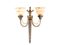 MILA 27089/A2 - Antique Brass finish wall light with alabaster _ Possoni Illuminazione