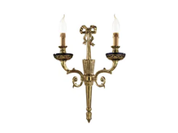 NOEMI 236/A2 - Shaded gold plated wall light with blue crystal _ Possoni Illuminazione